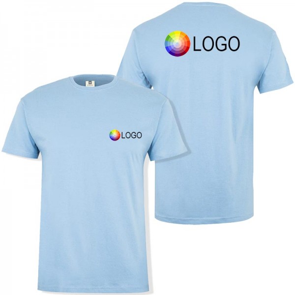 camiseta con logotipo en pecho y espalda color