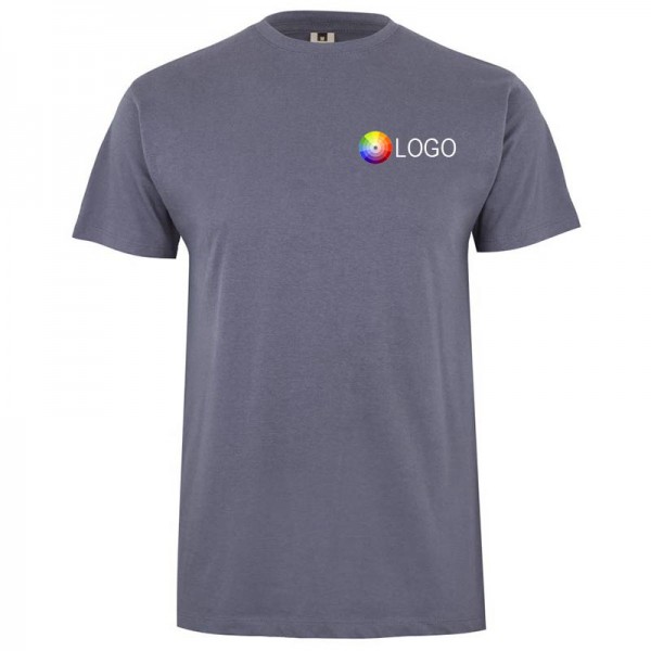 camiseta con logotipo en pecho y espalda color