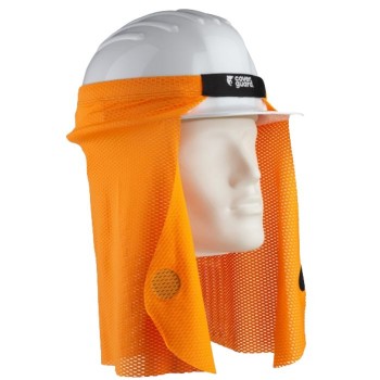 Capa de pescoço para capacete ou boné de construção