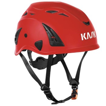 Capacete Kask Superplasma vermelho para trabalhos em altura