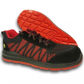 Zapato de seguridad Beework Indra color rojo