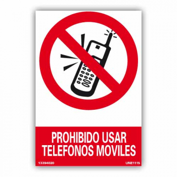 Señal "Prohibido Usar Teléfonos Móviles"63