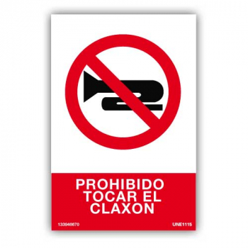 Señal Prohibido Tocar El Claxon10