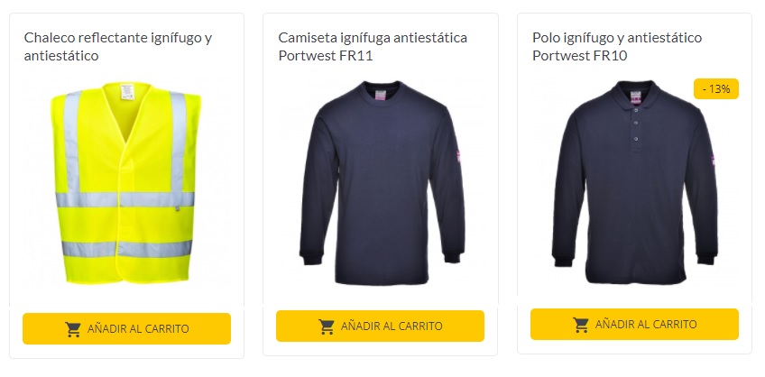 Ropa contra la llama